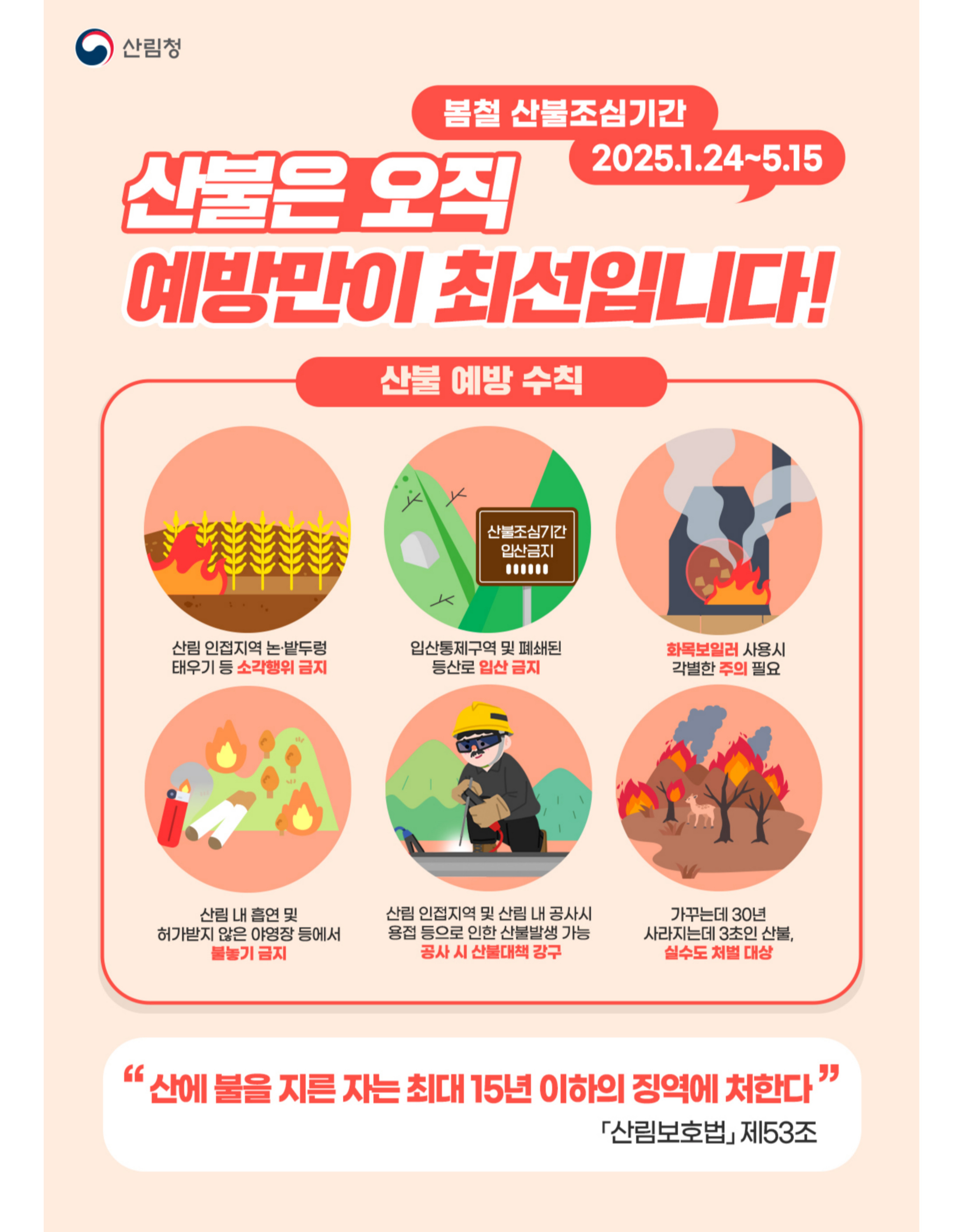산불 예방 수칙 자료